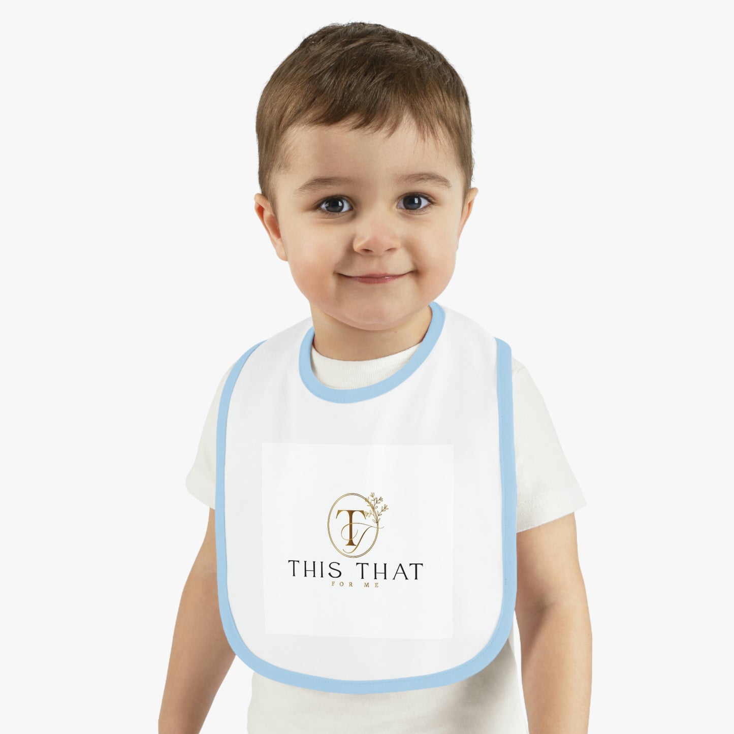 Baby Contrast Trim Jersey Bib