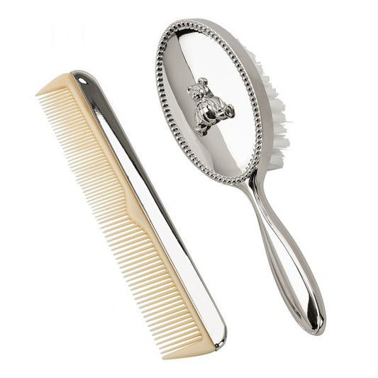 Comb/Brush Set w/Teddy Bear 5.5"