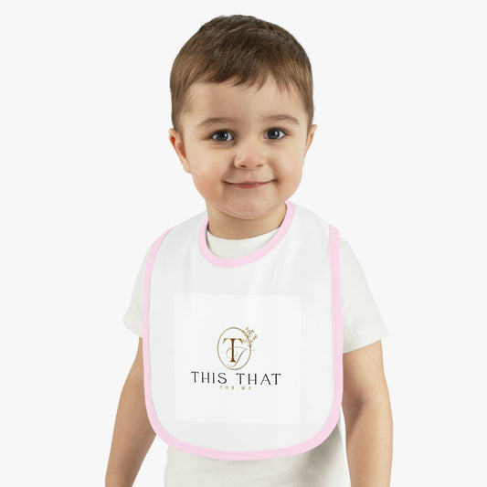 Baby Contrast Trim Jersey Bib